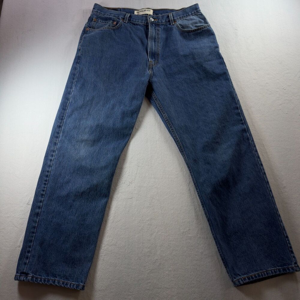 Levis 505 Jeans Men's 36x30 Blue Denim Regular Fit Straight Leg
